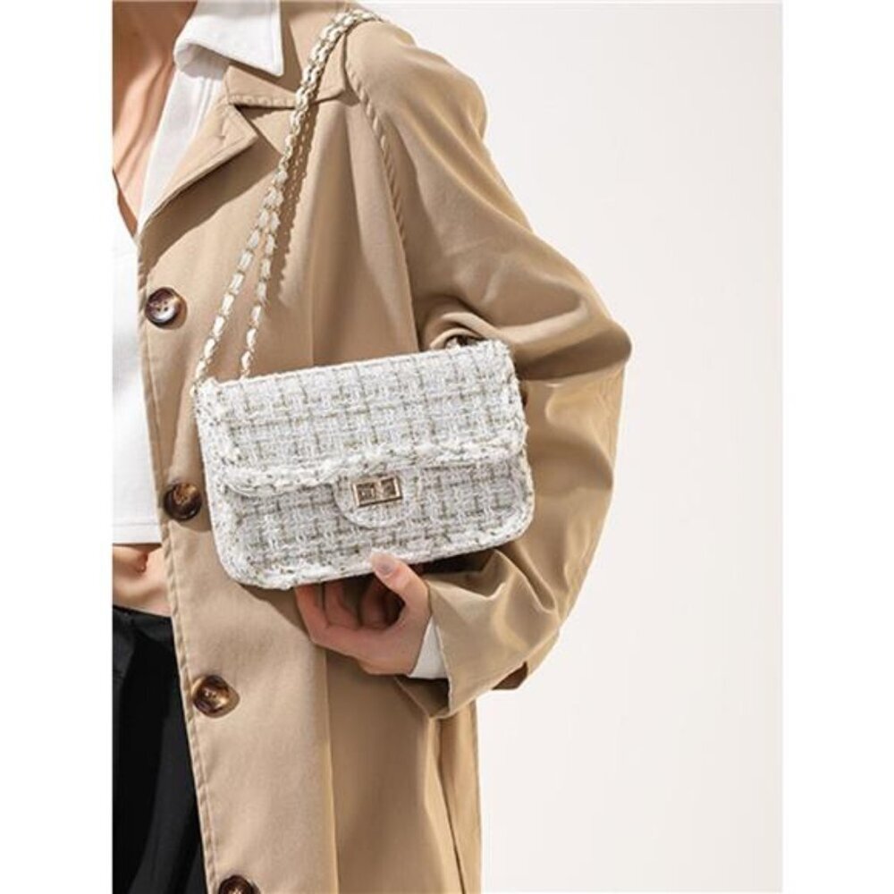 Tweed Flap Crossbody Bag - Picture 4 of 5